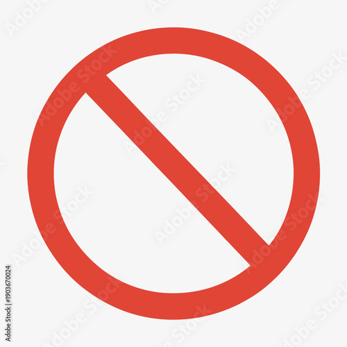 Forbidden Sign Icon Vector Featuring Not Allowed Symbol