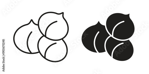 Chickpeas hummus icon vector on trendy design. Outline vector stock illustration.