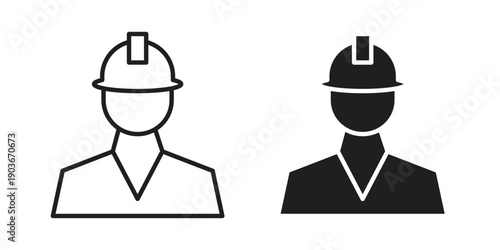 Civil Engineer icon vector on trendy design. Outline vector stock illustration.