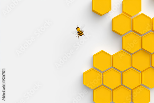 黄色のハチの巣模様