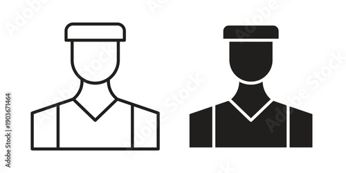 Concierge icon vector on trendy design. Outline vector stock illustration.