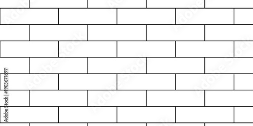 Pavement brick wall seamless mosaic stone concrete wall surface tiles. subway vector block rock white brick wall texture background.