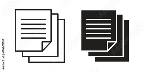 Contract icon vector on trendy design. Outline vector stock illustration.