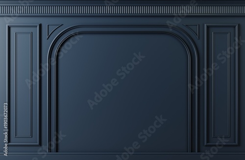 Foto Extra large background arch wooden cabinet wall