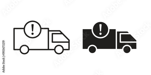 Delivery delay icon vector on trendy design. Outline vector stock illustration.