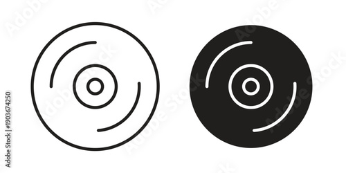 DVD icon vector on trendy design. Outline vector stock illustration.