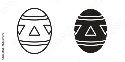 Easter eggs icon vector on trendy design. Outline vector stock illustration.