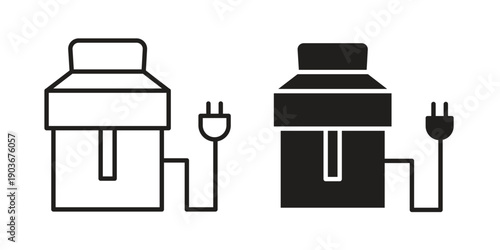 Garbage disposal icon vector on trendy design. Outline vector stock illustration.