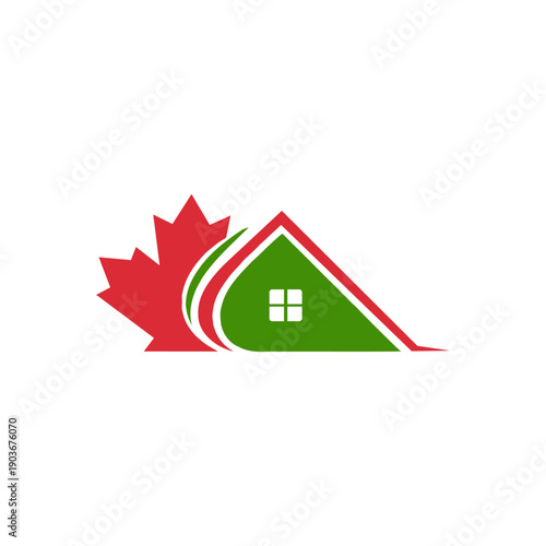 Wallpaper Mural Canadian house logo with maple leaf Torontodigital.ca