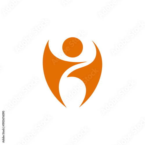 Modern human success logo icon