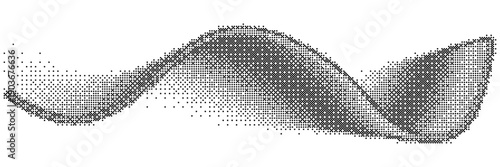 Retro game dither halftone pixel wave background. Bitmap dot gradient vector design for arcade and video games