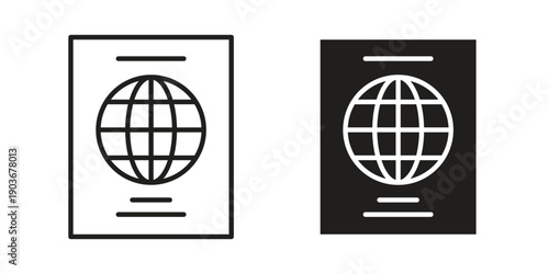 Immigration icon vector on trendy design. Outline vector stock illustration.