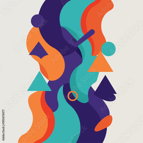 vector illustration of a dancing girl