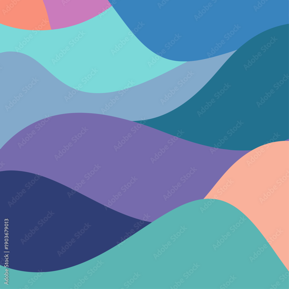 Fototapeta premium Playful Retro Stripe Wave Background