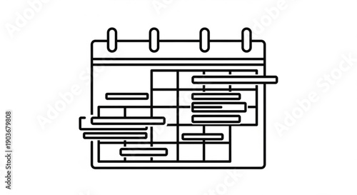 Modern calendar icon for organizing schedules and events