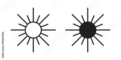 Laser beam icon vector on trendy design. Outline vector stock illustration.