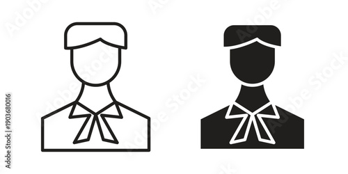 Lawyer icon vector on trendy design. Outline vector stock illustration.