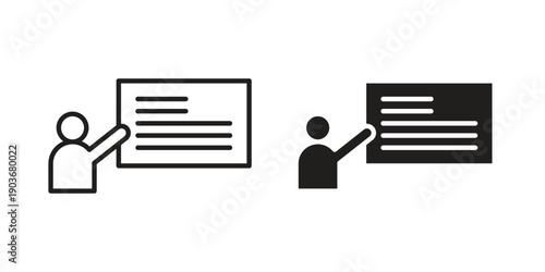 Lecture icon vector on trendy design. Outline vector stock illustration.
