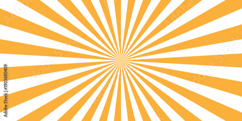 yellow and orange sunburst radial bright comic sunbeam summer ray explosion comic vector cartoon wallpaper texture design.
