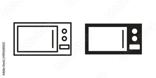 Microwave icon vector on trendy design. Outline vector stock illustration.
