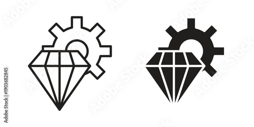 Operational excellence icon vector on trendy design. Outline vector stock illustration.