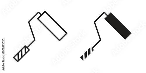 Paint roller icon vector on trendy design. Outline vector stock illustration.
