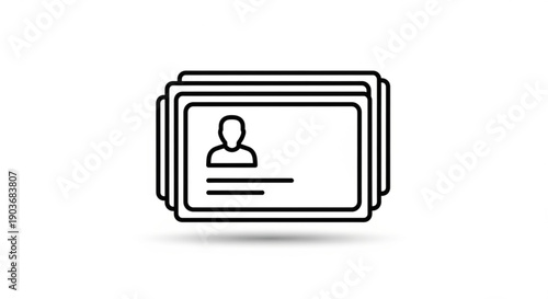 Stack of identity cards with personal details