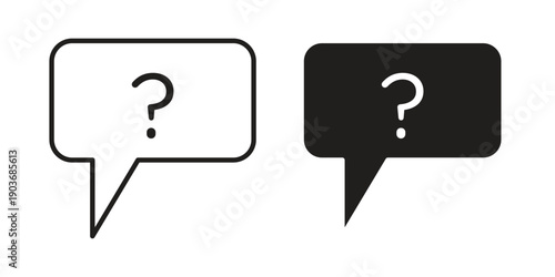 Question icon vector on trendy design. Outline vector stock illustration.