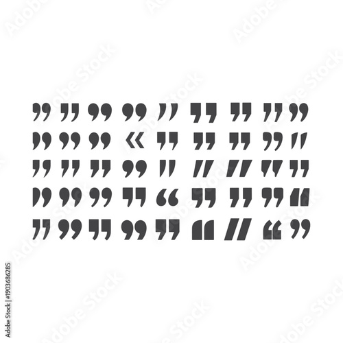 Collection of Various Quotation Mark Styles