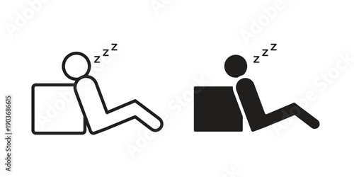 Resting icon vector on trendy design. Outline vector stock illustration.