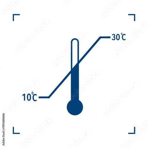 Temperature rising dramatically from 10 to 30 degrees Celsius