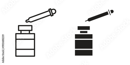 Serum icon vector on trendy design. Outline vector stock illustration.