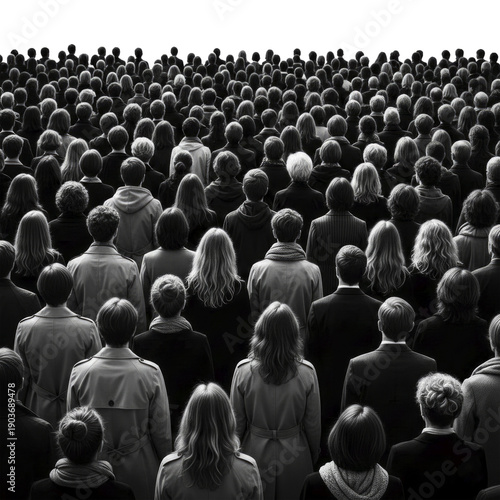 Black and White Crowd Audience