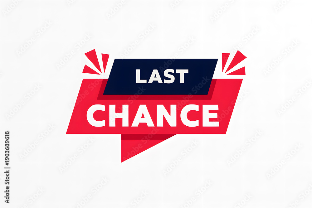 Fototapeta premium Last chance sale with red and blue banners