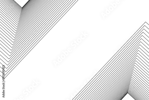 Abstract geometric lines converging on a white background with dynamic visual tension