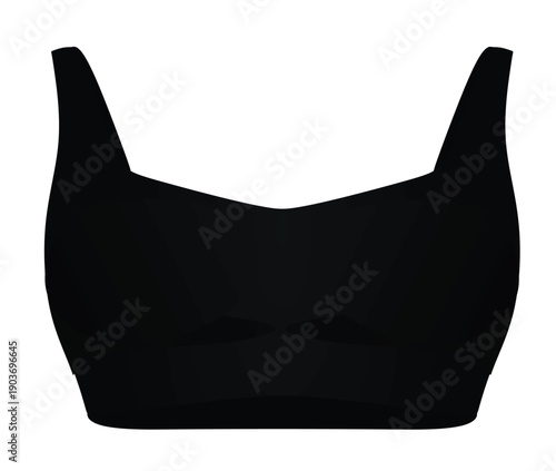 Women black top. vector illustration