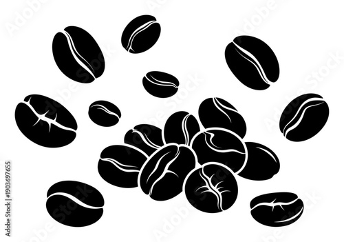 Coffee Bean Silhouette - Minimalist Vector