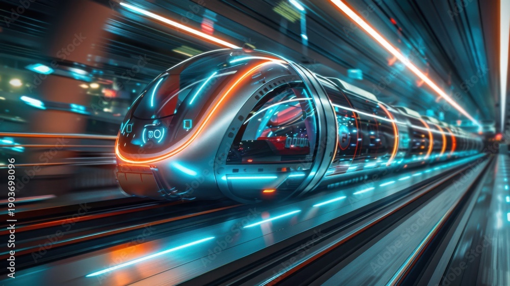 Fototapeta premium Future Transportation Technology Concept Copy Space