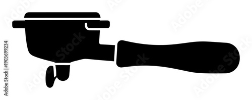 Espresso Portafilter - Minimalist Vector Silhouette