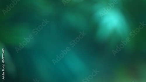 Konstfotografi Abstract Nature Scene with Vibrant Green and Blue Hues in a Soft Focus