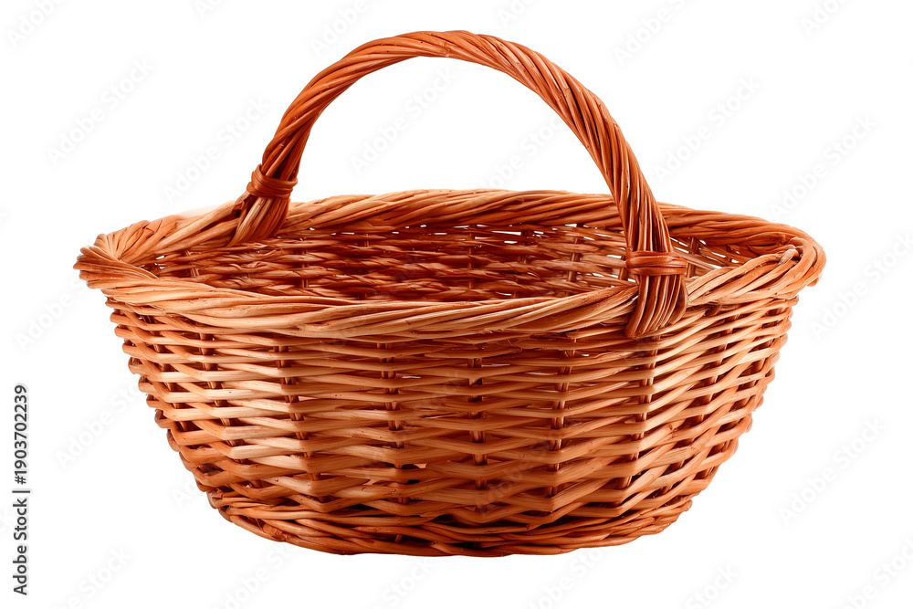 Obraz premium Easter basket sits empty, waiting for eggs and treats during the spring celebration
