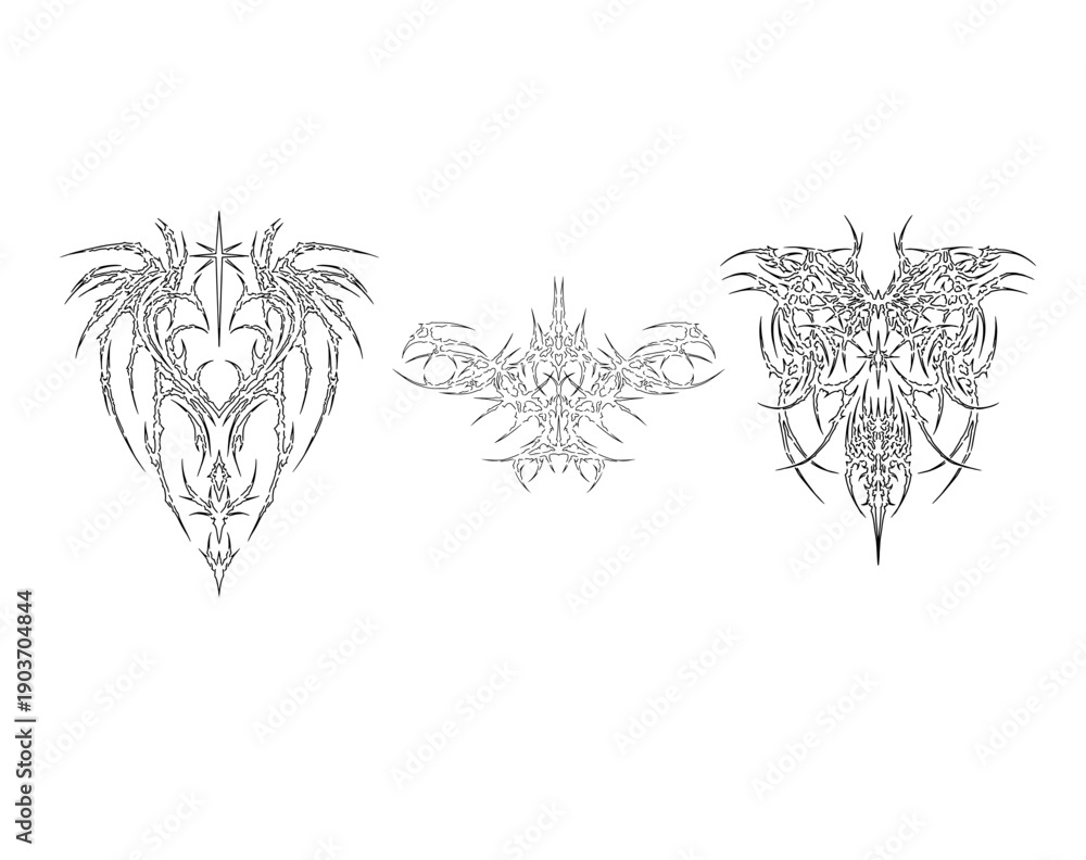Fototapeta premium CYBERSIGILISM TATTOO DESIGN