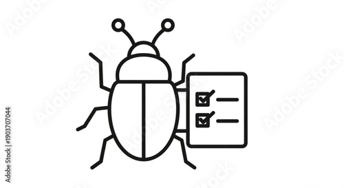 Bug with checklist in a modern simple design