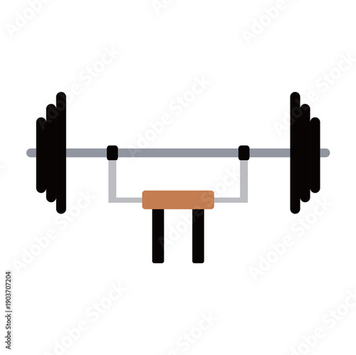 Black silhouette vector illustration of a man lifting weights equipment