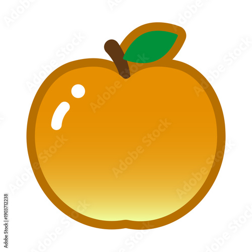 フレッシュで可愛い梨の単体イラスト