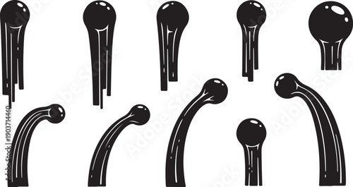 Black and white illustration of various microphone designs