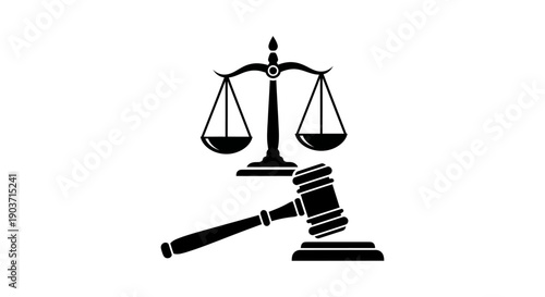 Justice Scale and Gavel Icon