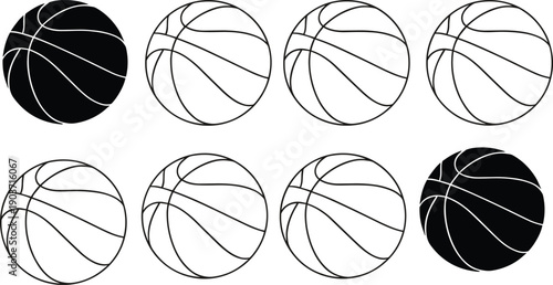 Skiing icons vector illustration, winter sports silhouettes design, black athlete artwork, snow activity template, cartoon concept for recreation, adventure, competition, fitness, and education