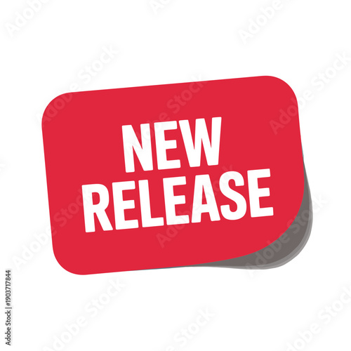 A bright red sticker displays the text new release in white