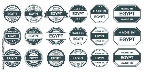 Made in EGYPT Vintage Stamp Badges Collection, Made in EGYPT Retro Badge & Stamp Logo Collection
